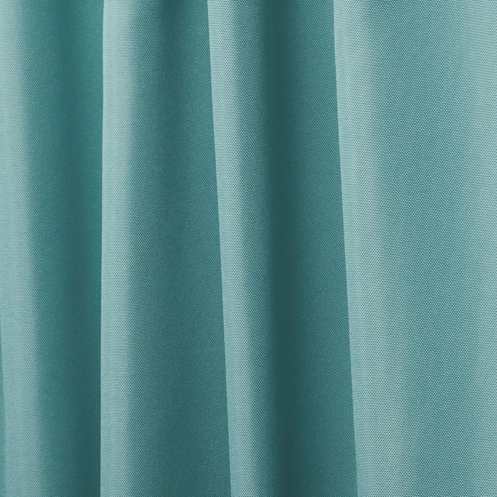 Exclusive Home Cabana Solid Indoor/Outdoor Light Filtering Hook-and-Loop Tab Top Curtain Panel Pair, 54"x108", Teal - Image 2