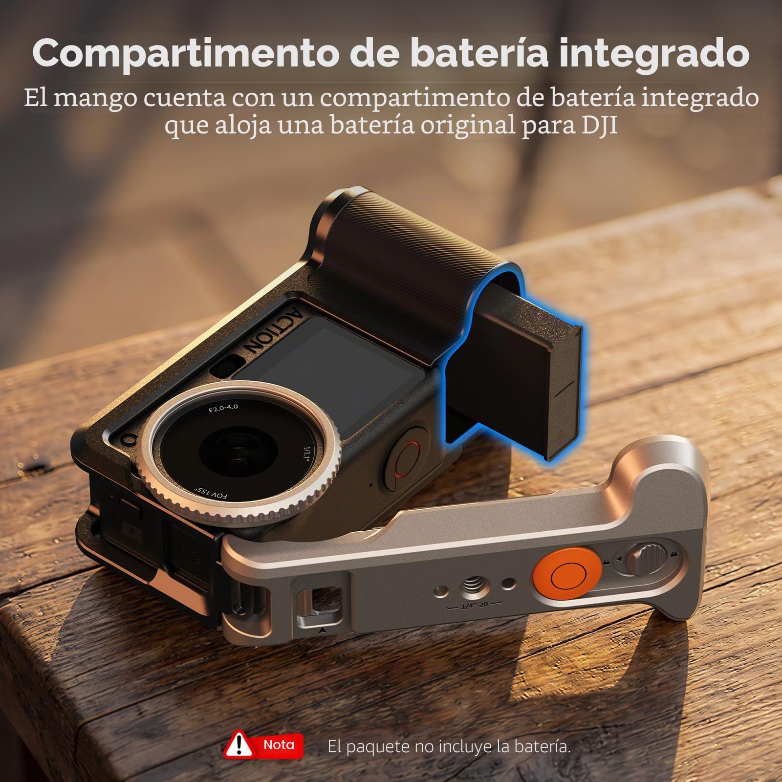 SMALLRIG Kit de Empuñadura Urbana para DJI Osmo Action 6, Jaula de Aluminio con Zapata Fría, Correa de Hombro, Anillo Protector de Lente, para Fotografía Callejera - 5891