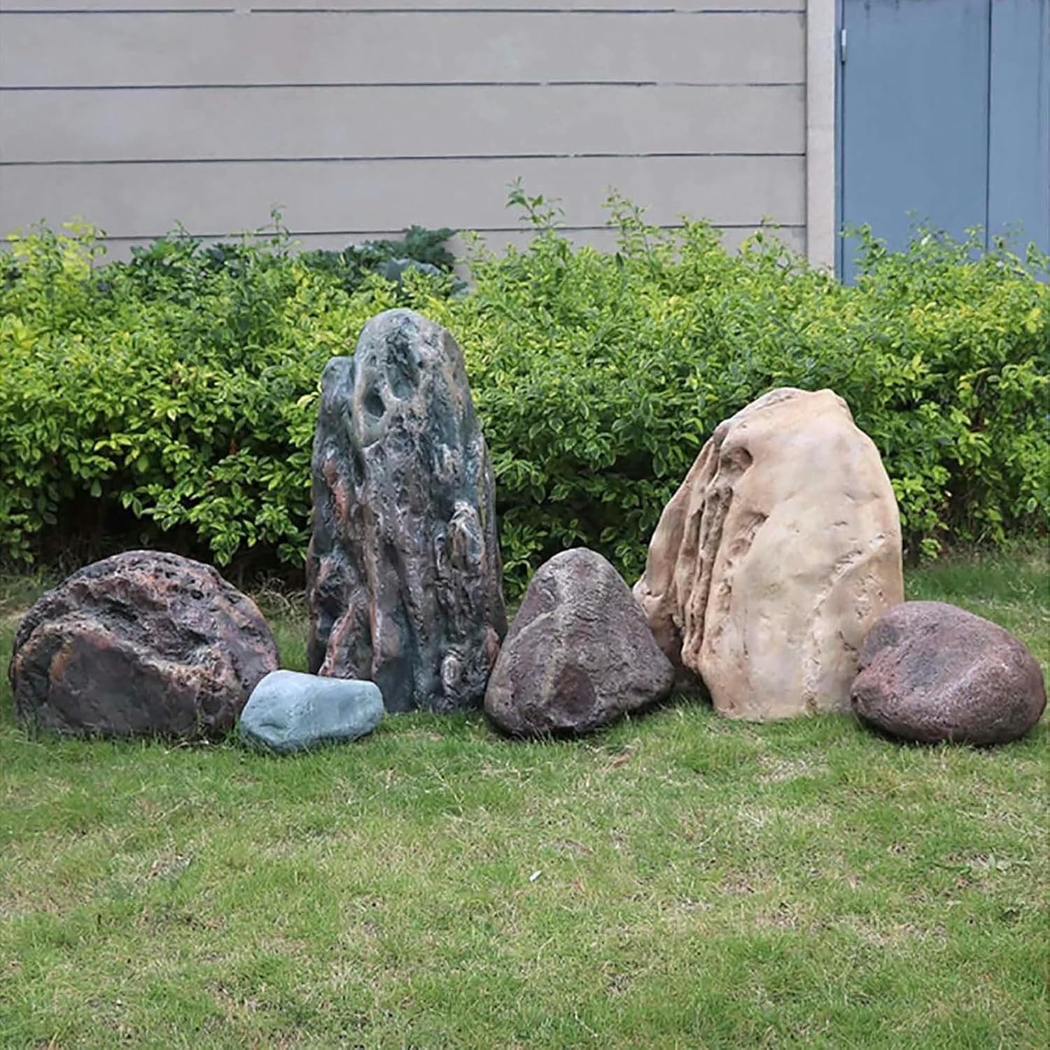 Simulated Landscape Rocks, for Garden Well Cover Decoration, Lightweight Fake Rock Cover, Faux Rock Cover, Landscape Rocks Cover for Yard Décor