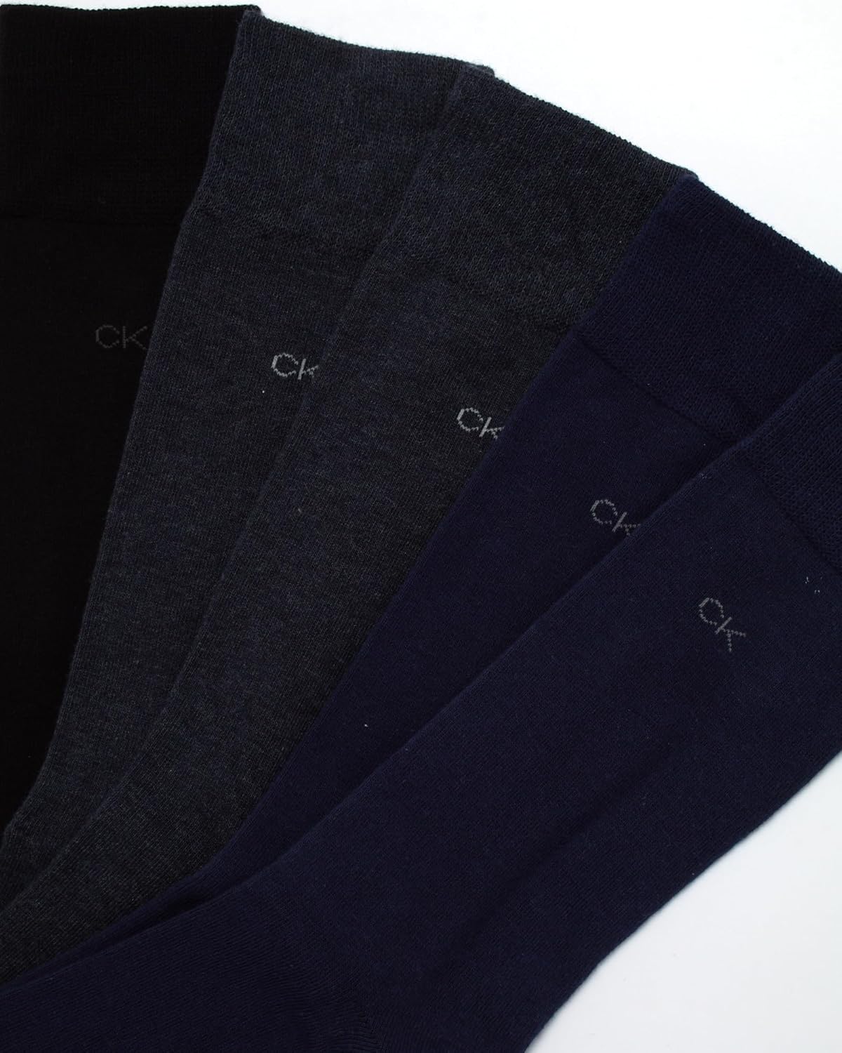 Calvin Klein Mens Dress Socks - 5 Pairs Soft Cotton Blend Crew Socks for Men - Classic Comfort Stay Up Cuff Mixed Pattern - Image 5