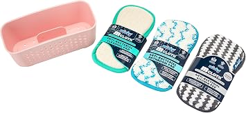 Minky Pink M Cloth Storage Basket Set