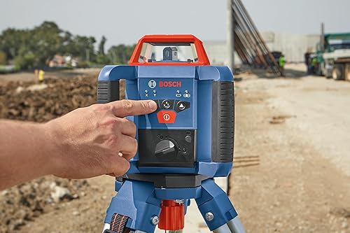 Miniatura 7 de BOSCH GRL2000-40HK REVOLVE Kit de láser rotativo horizontal autonivelante, incluye trípode, varilla de grado, receptor láser, 2 baterías D, 2