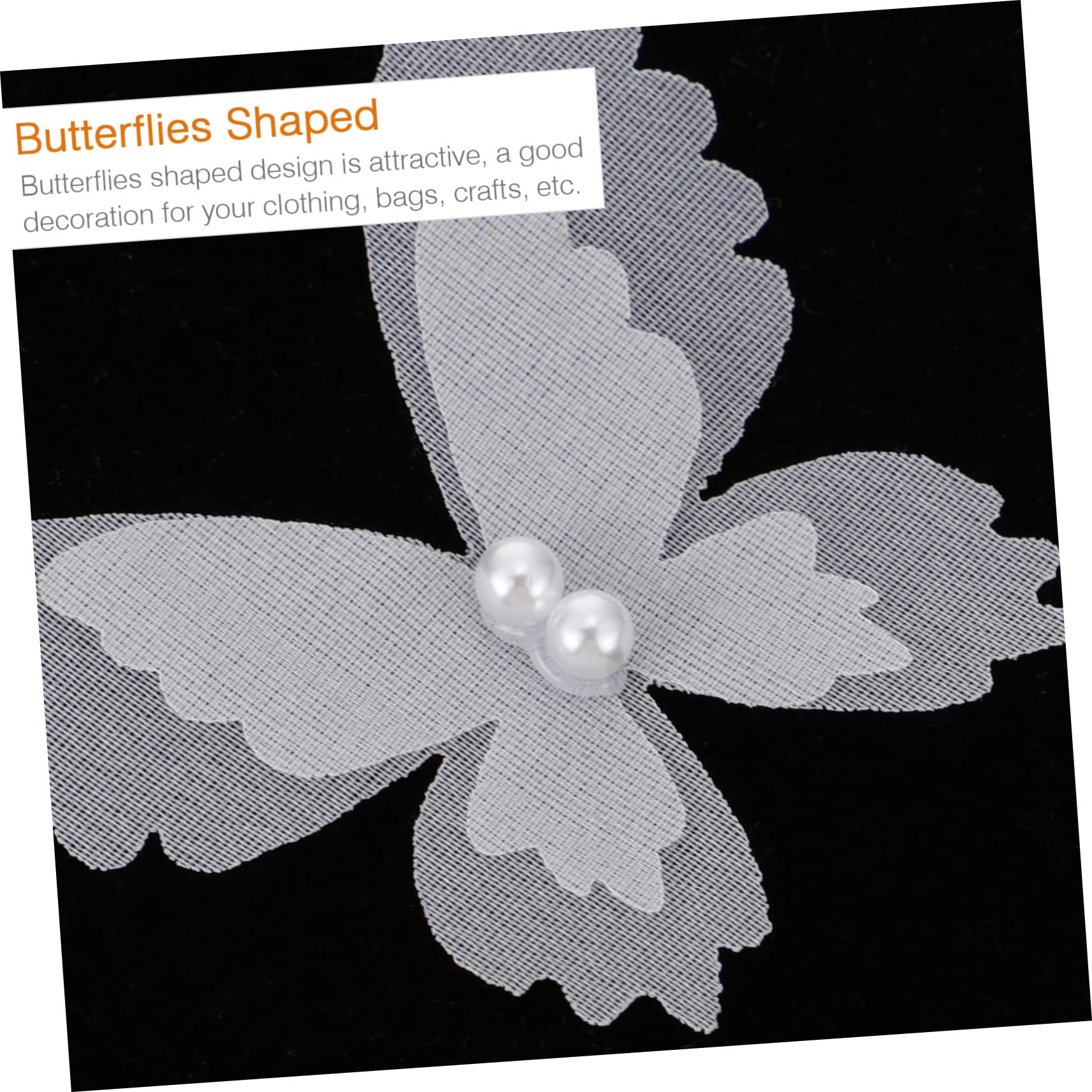 60stücke Organza Schmetterling Applikationen Doppelter Effekt Patches Für Kleidung Diy Dekoration Hochzeits Und Bastelprojekte Mit Perlenverzierung Einfach Aufzunähen