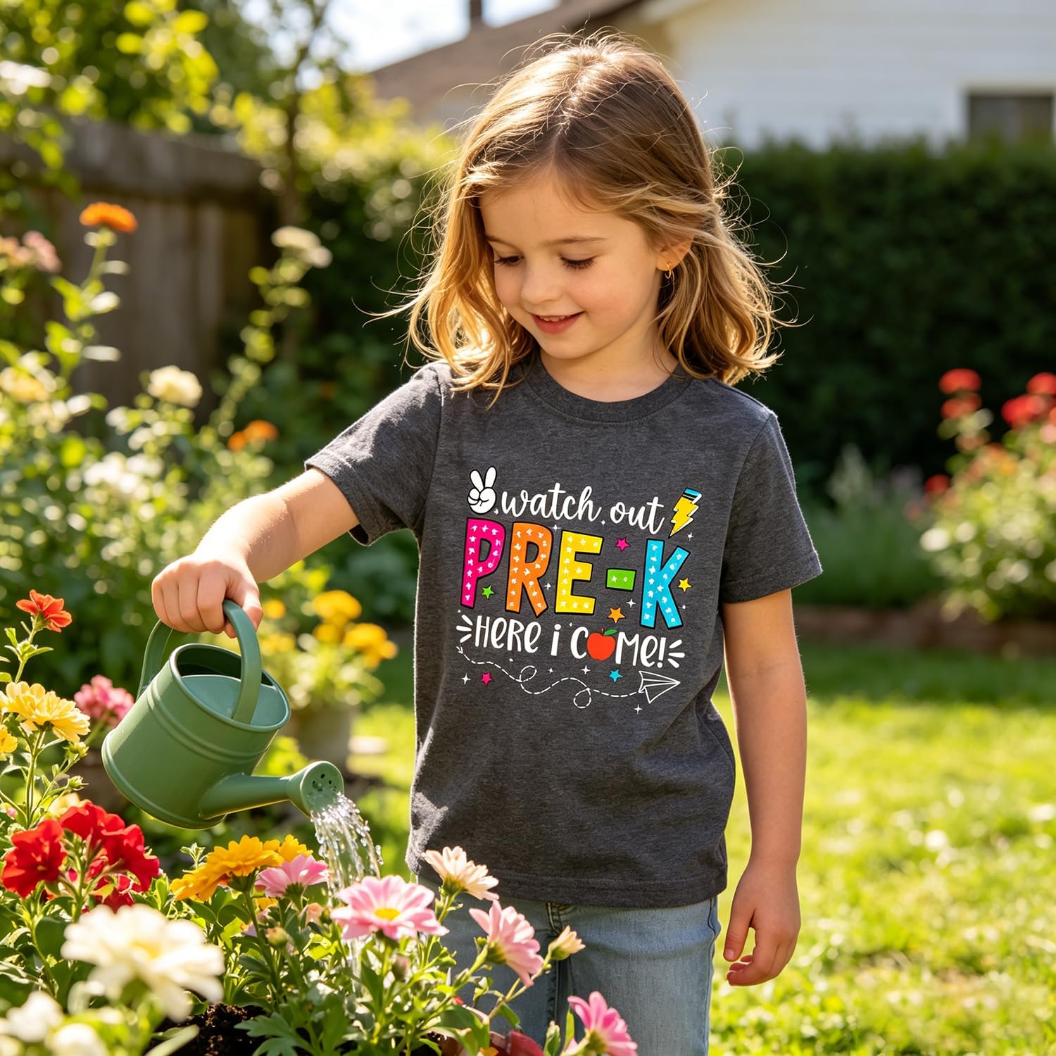 Toddler First Day of Pre-K Shirt Boys Girls Back to School T-Shirt Preschool Tee Short Sleeve 2-5T Kids Outfit