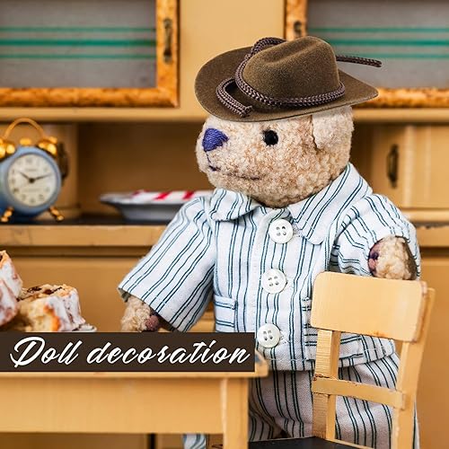 Miniatura 10 de 24 piezas de mini sombreros de vaquero para manualidades, mini sombrero de vaquera blanco, recuerdos de boda occidental para decoración de muñecas