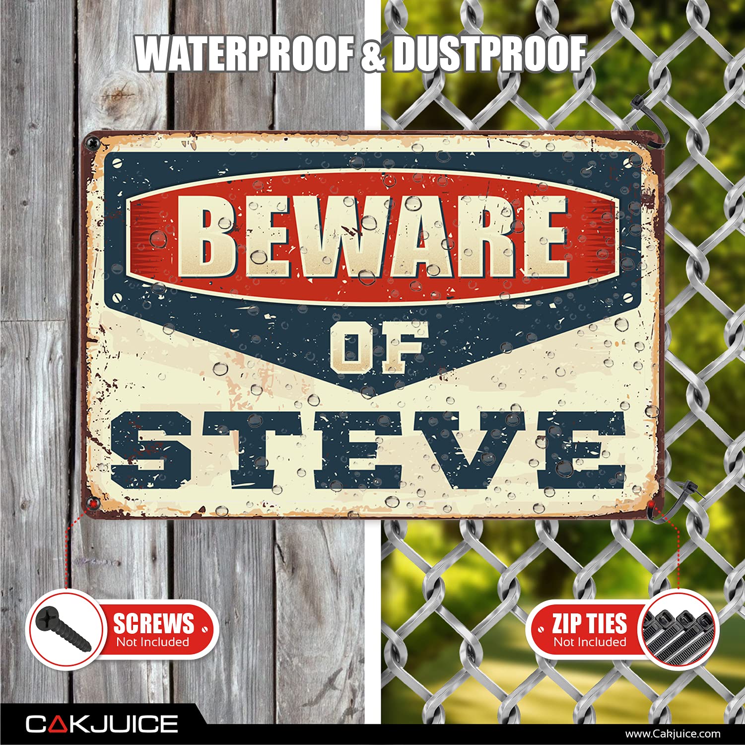 CakJuice Cartello divertente con scritta No Trespassing Beware Of Shih Tzu in metallo Stuff For Men Keep Out Signs Private Property (dimensioni