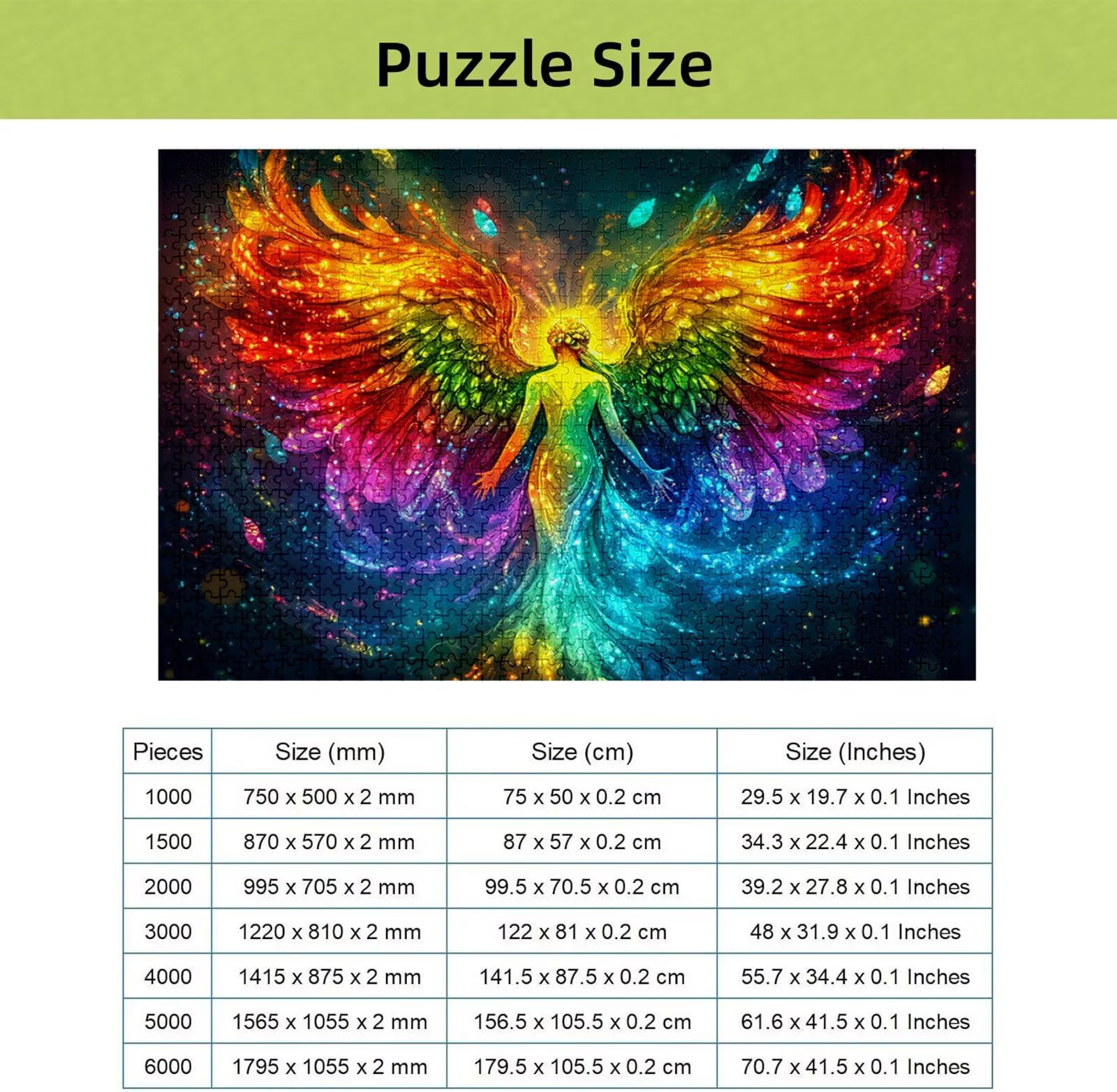 Puzzle 4000 Pièces Rêve, Puzzle 4000 Pièces Adultes et Enfants, Puzzles Bois avec Une Boîte d'emballage Exquise, Jeu Éducatif Puzzles Ange, Noël Decoration Maison, Cadeau Femme, Cadeau Homme H-1702