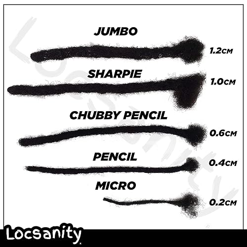 Miniatura 5 de Locsanity 100% Human Hair Dreadlocks Extensions Handmade Medium 1/4" Width Pencil Sized Various Lengths With or Without Blonde or Red Tips - SOLD 25