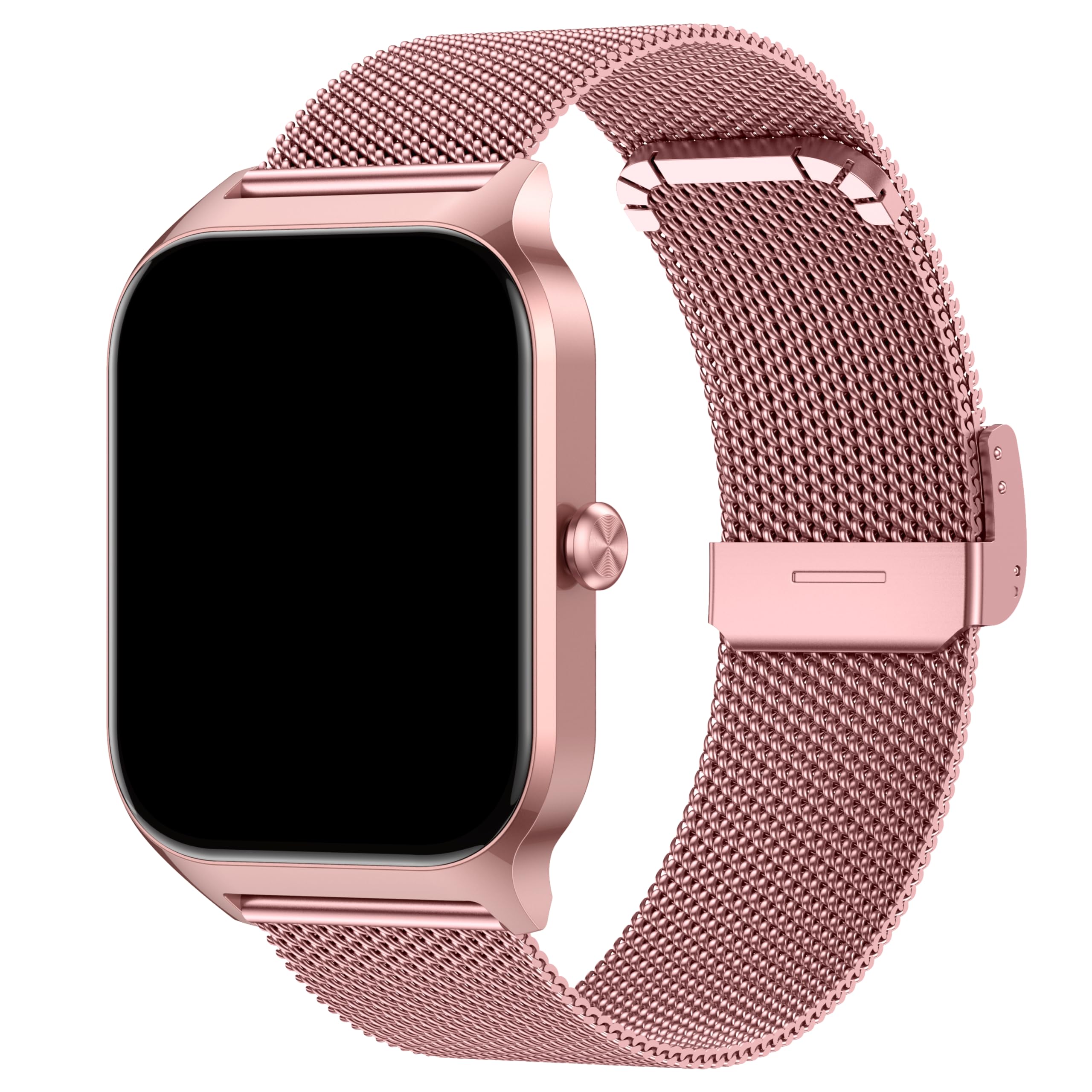CASCHO Smartwatch Damen mit Telefonfunktion, 1.85'' Smart Watch, 120+Sportmodi Fitnessuhr mit Herzfrequenz/SpO2/Schrittzähler/Schlafmonitor, IP68 Wasserdicht Fitness Tracker für iOS Android,Rosa