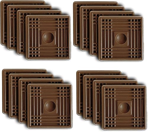 Miniatura 8 de Teal Turtle Paquete de 4 almohadillas antideslizantes para suelos de madera, alfombras, vinilo y azulejos, protectores de suelo para muebles y