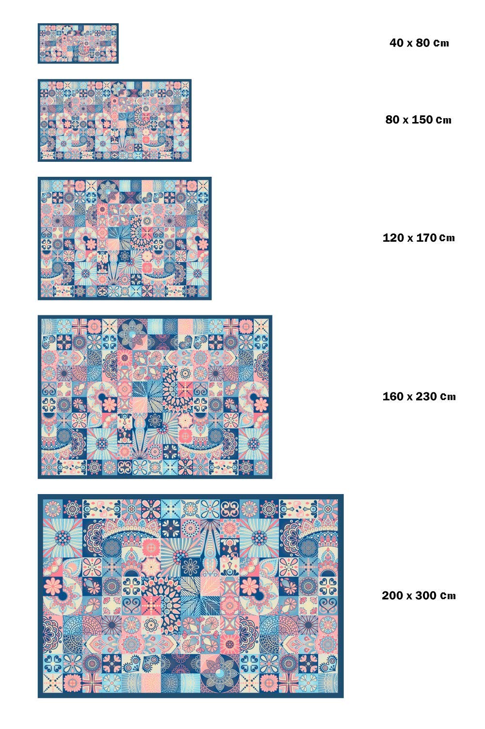 Panorama Tappeto Vinile Corridoio - Varie Dimensioni - (Idraulico Rosa 60 x 200cm)