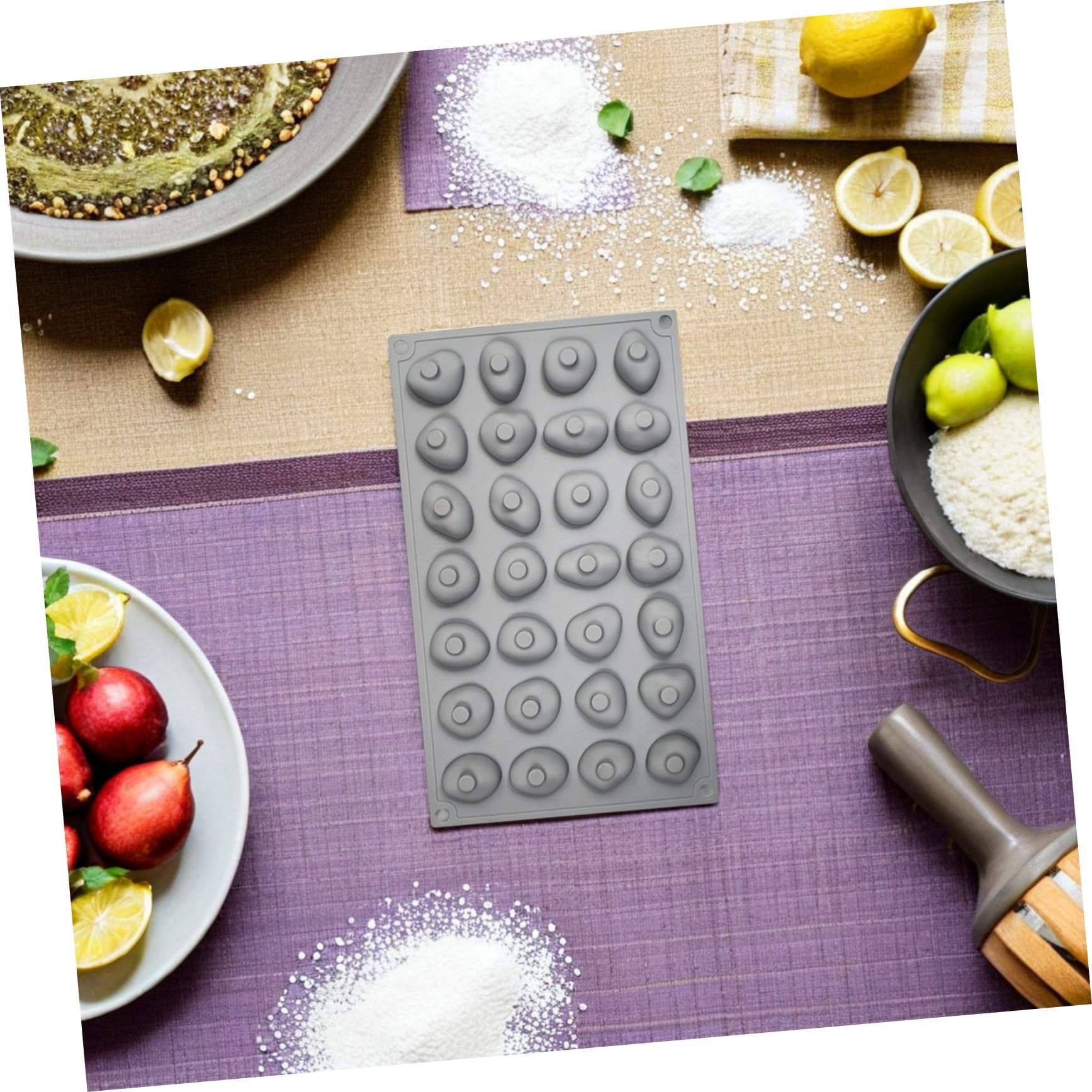 Toyvian 2pezzi Stampo Silicone Tavoletta Cioccolato Forme Ciottolo Antiaderente Per Dolci Caramelle Gelatina Cubetti Ghiaccio