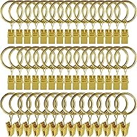 Vista 39 de Paquete de 100 anillos de cortina con clips, ganchos de anillos de clip de cortina, clips colgadores de lazos para colgar cortinas, drapeados