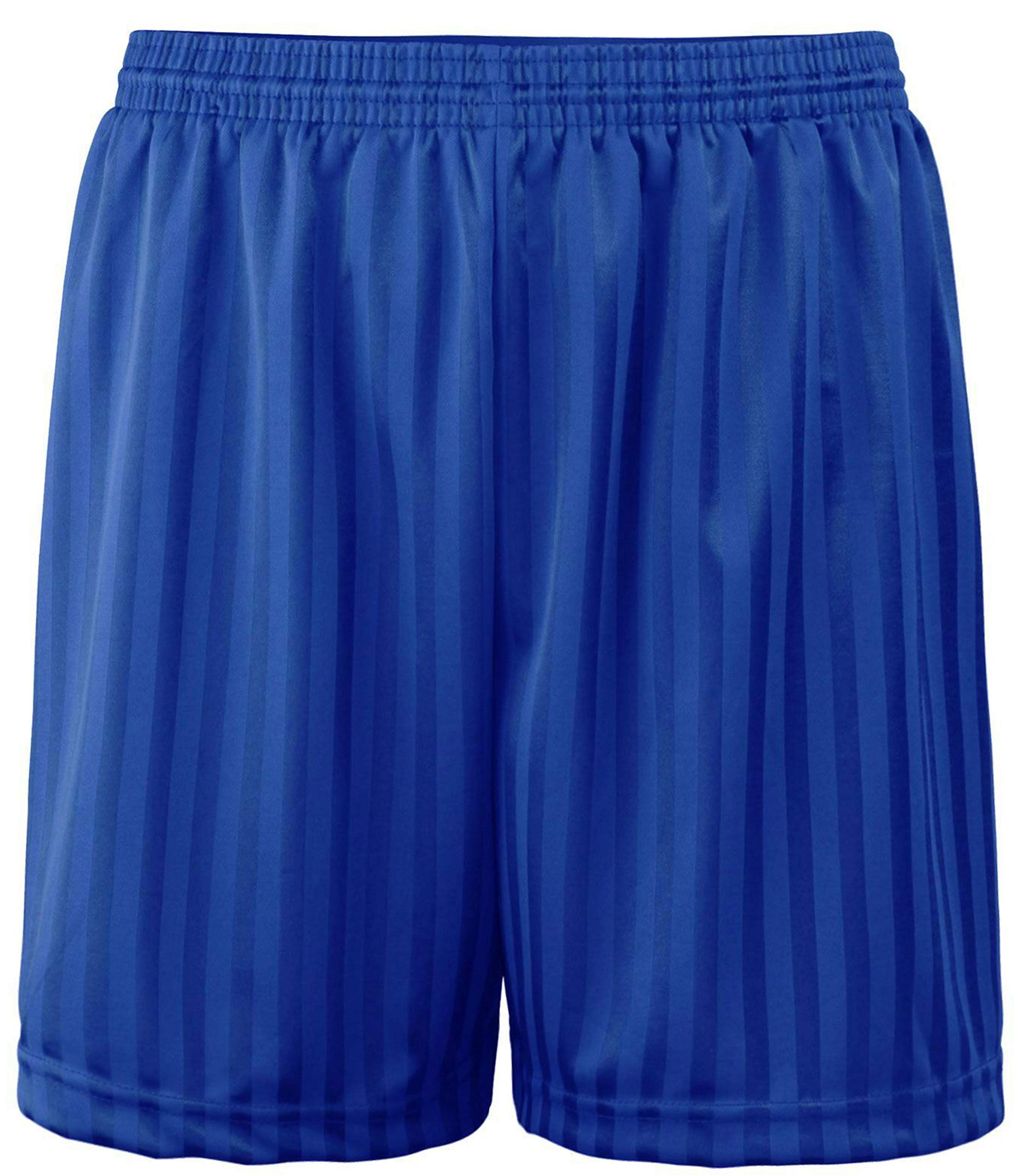 Boys Girls PE Shorts School Games Gym Football Shadow Stripe Many Colours — view 3