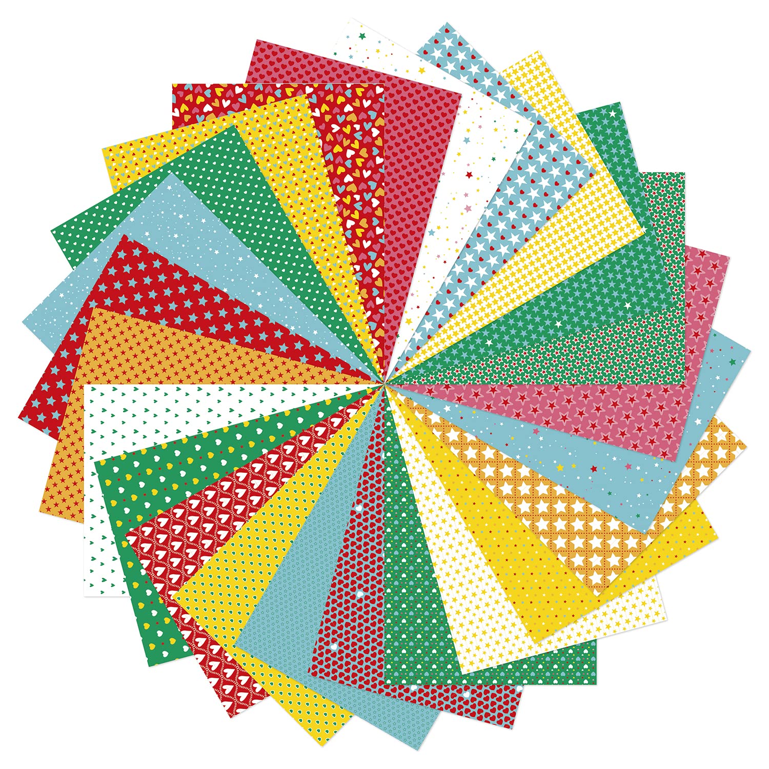 Avenue Mandarine CC057C, PAPER PACK, Package of 96 sheets of creative paper printed on both sides A4, LOVE & STARS - Image 2