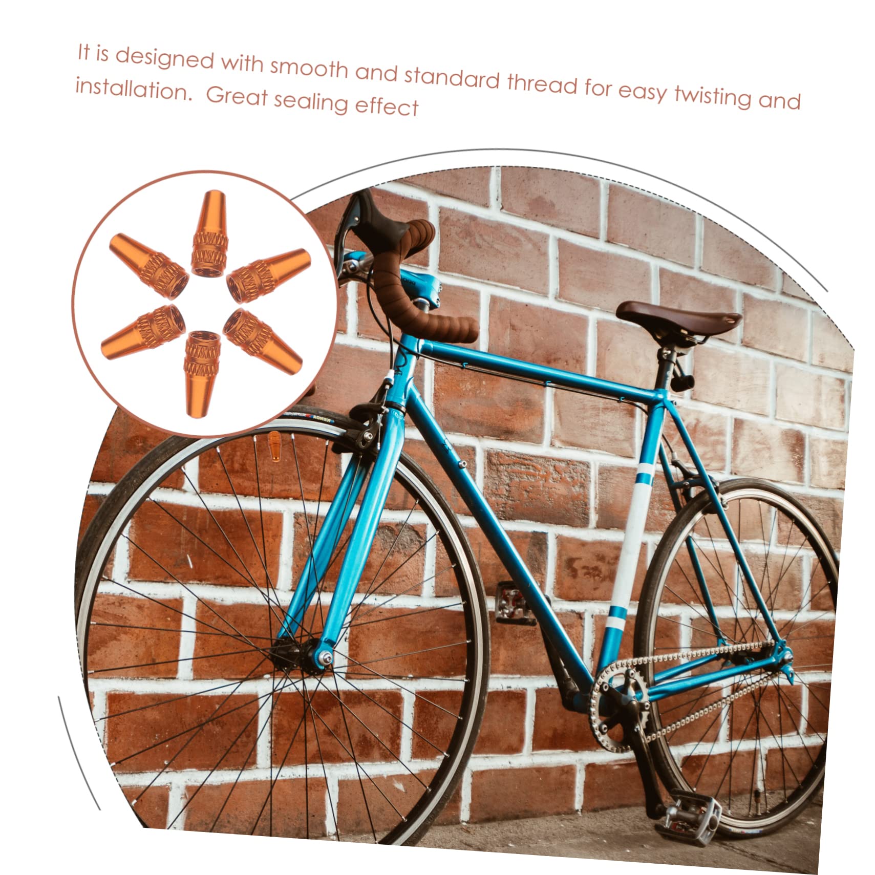 Alasum 6 Pcs Alloy Bike Valve Caps for Road Bikes Dustproof Air Stem Covers Easy Installation Durable Resistant Accessories