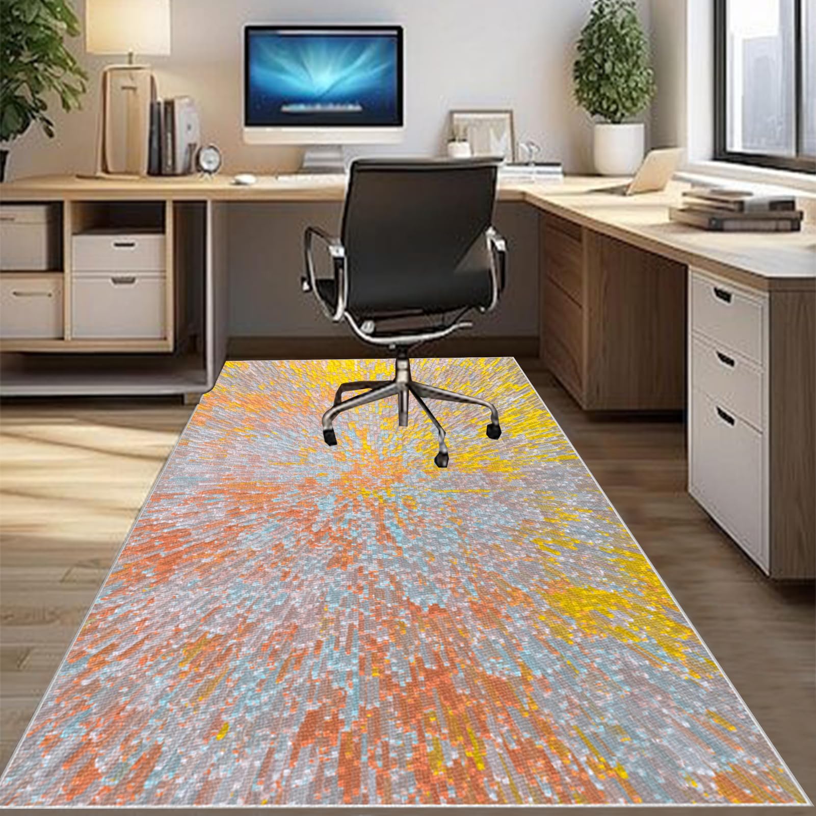 Tapis Protège-Sol pour Chaise, Tapis de Chaise de Bureau pour Sol en Bois Dur, Tapis de Chaise Bureau Gaming Tapis de Sol Bureau Tissu, Tapis de Sol pour Fauteuil, Tapis de Chaise de Jeu 140 x 180 cm