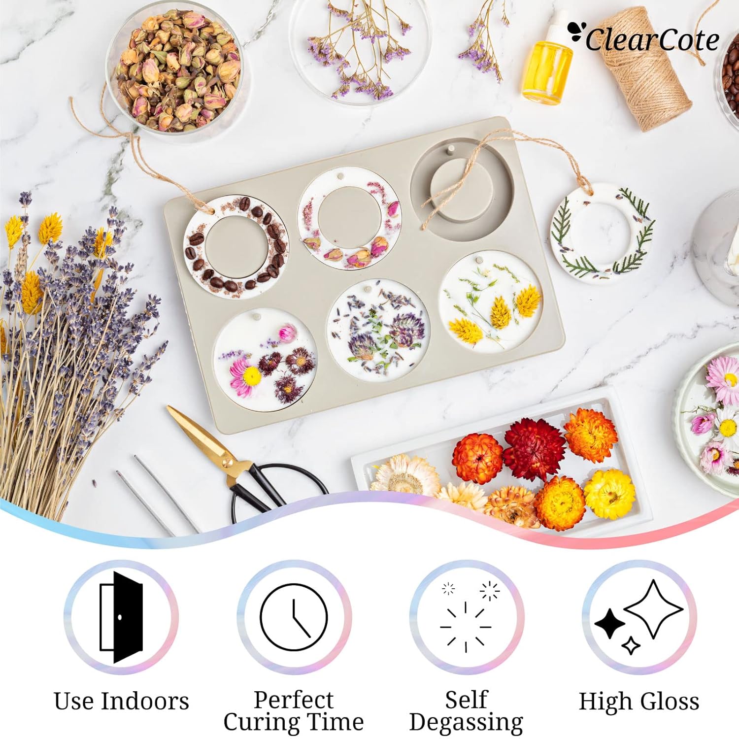 Epoxy Resin 2 Quart/ 64oz Kit Craft Table Top Epoxy Resin - 2 Part, Crystal Clear, Quick Setting, & Self Leveling Epoxy Resin- Perfect for Countertop Topcoats, Arts & Crafts, and Jewelry!