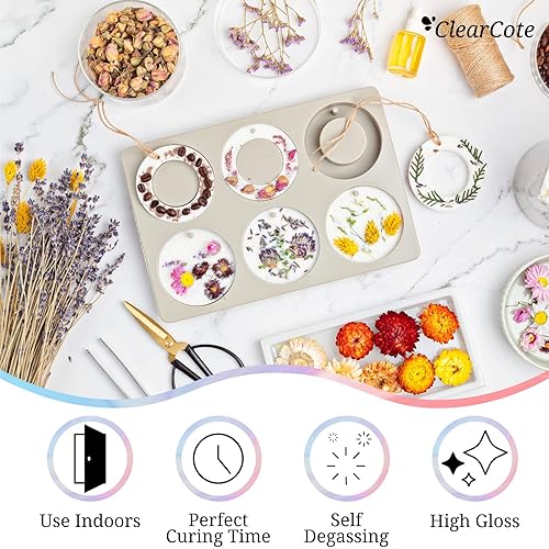 Miniatura 3 de Resina epoxi de 1 galón128 onzas, resina epoxi para manualidades, 2 partes, transparente, de ajuste rápido y autonivelante, perfecto para