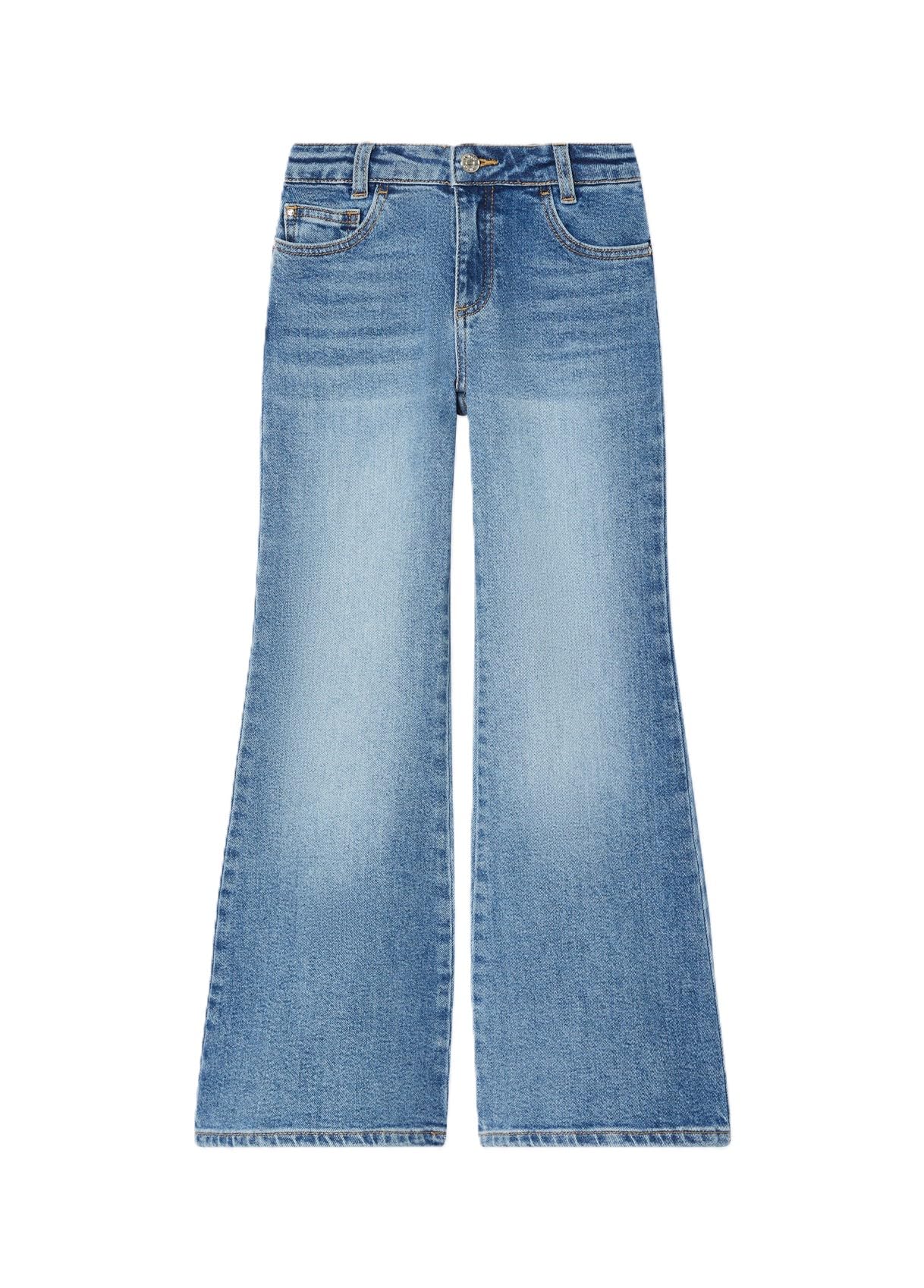 Liu Jo Jeans Flare in Denim Cotone con Lavaggio Used