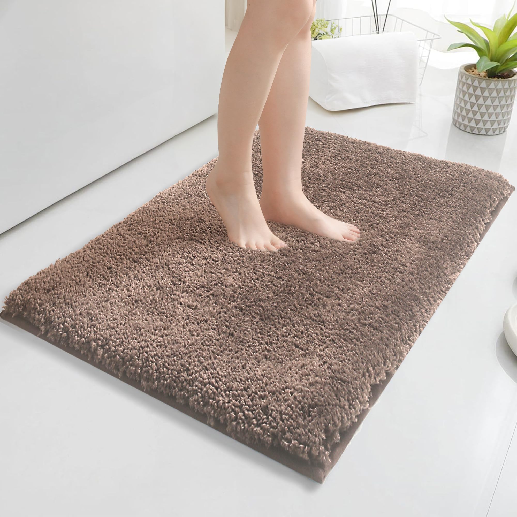 Baahrnom Microfibre Bath Mat 60x90 CM, Bathroom Mat Non Slip, Machine Washable Bathroom Rug Absorbent for Your Bath, Shower or Toilet — image 1