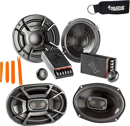 Polk Audio - Un par de componentes DB6502 de 65 y un par de altavoces coaxiales DB692 de 6 x 9 - El paquete incluye 2 pares
