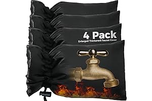 Winter Water Faucet Protector Cover for Freeze Protection, Insulated Pipe Bib Covers...
