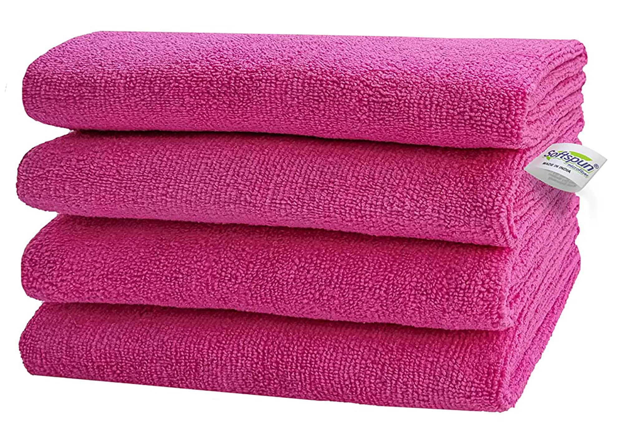 SOFTSPUN Microfiber Cleaning Cloths, 4pcs 30x30cms 340GSM Pink! Highly Absorbent, Lint and Streak Free, Multi -Purpose Wash Cloth for Kitchen, Car, Window, Stainless Steel, silverware. (B07GC1PFMZ) Amazon Price History, Amazon Price Tracker