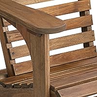 Vista 9 de Teal Island Designs Kenneth - Juego de 2 sillas Adirondack de madera natural