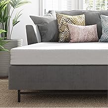 Vibe Gel Memory Foam Sofa Bed Mattress| Replacement Mattress for Queen Size Sleeper Sofa and Couch Beds, White