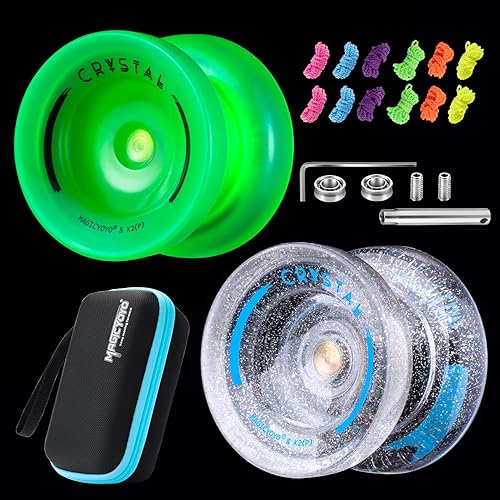 Miniatura 11 de MAGICYOYO Yoyos de cristal K2 que brillan en la oscuridad, Yoyo responsivo para niños, Yoyos no responsivos para adultos, Yo-Yo profesional de