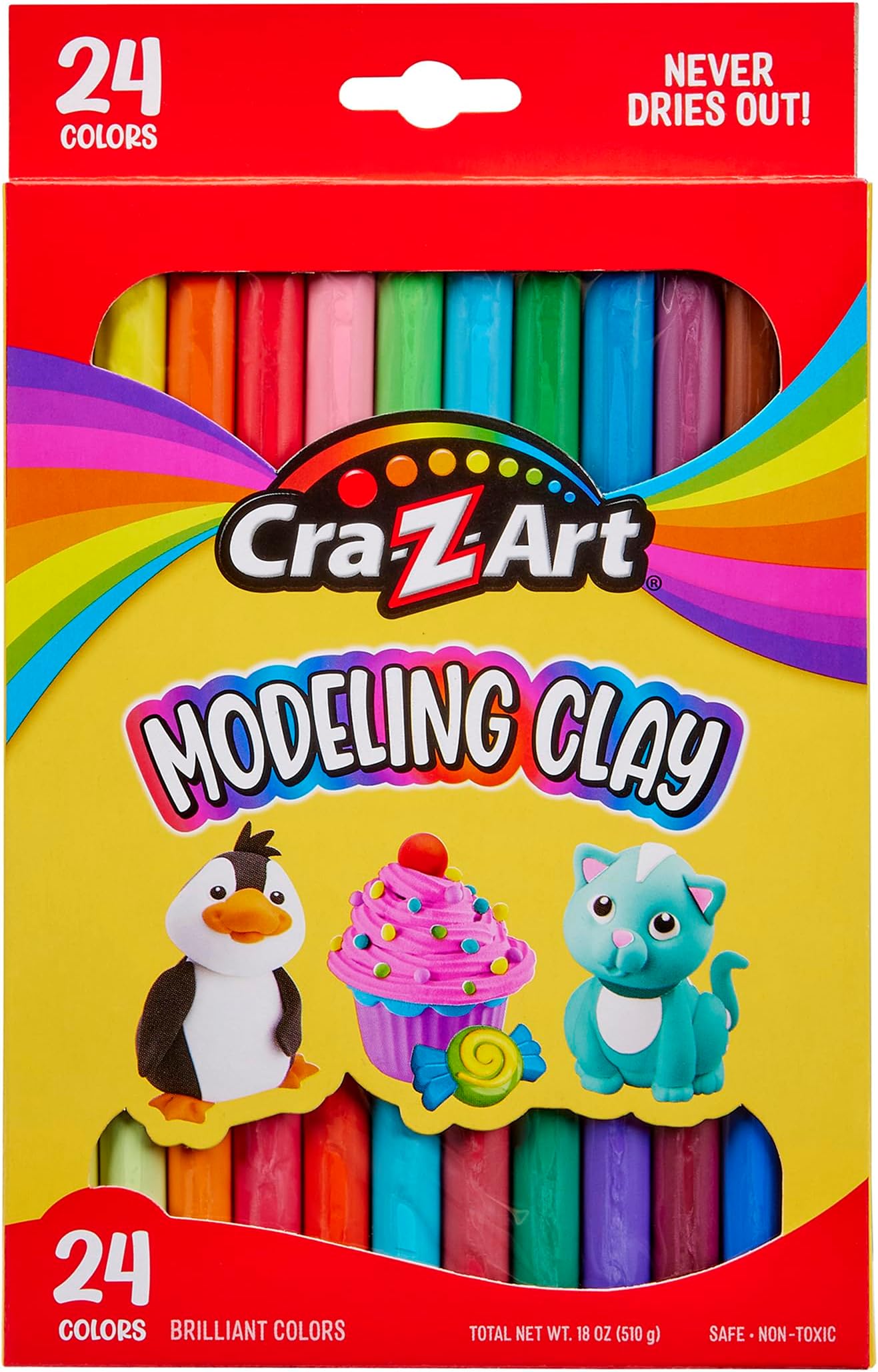 Cra-Z-Art Modeling Clay, 17.5 oz, 24 Count (10901)