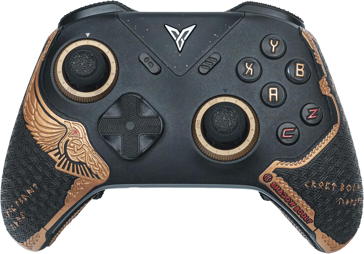 Controller Grips for FLYDIGI Vader 5 PRO, Skin kit,Anti-Skid, Multi-Texture, Sweat Absorption, Pre-Cut Grips Tape (Black, Bronze & Red, Compatible with FLYDIGI Vader 5 PRO)