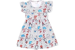 Dr. Seuss Little Girls' Cat in the Hat Twirl Dress