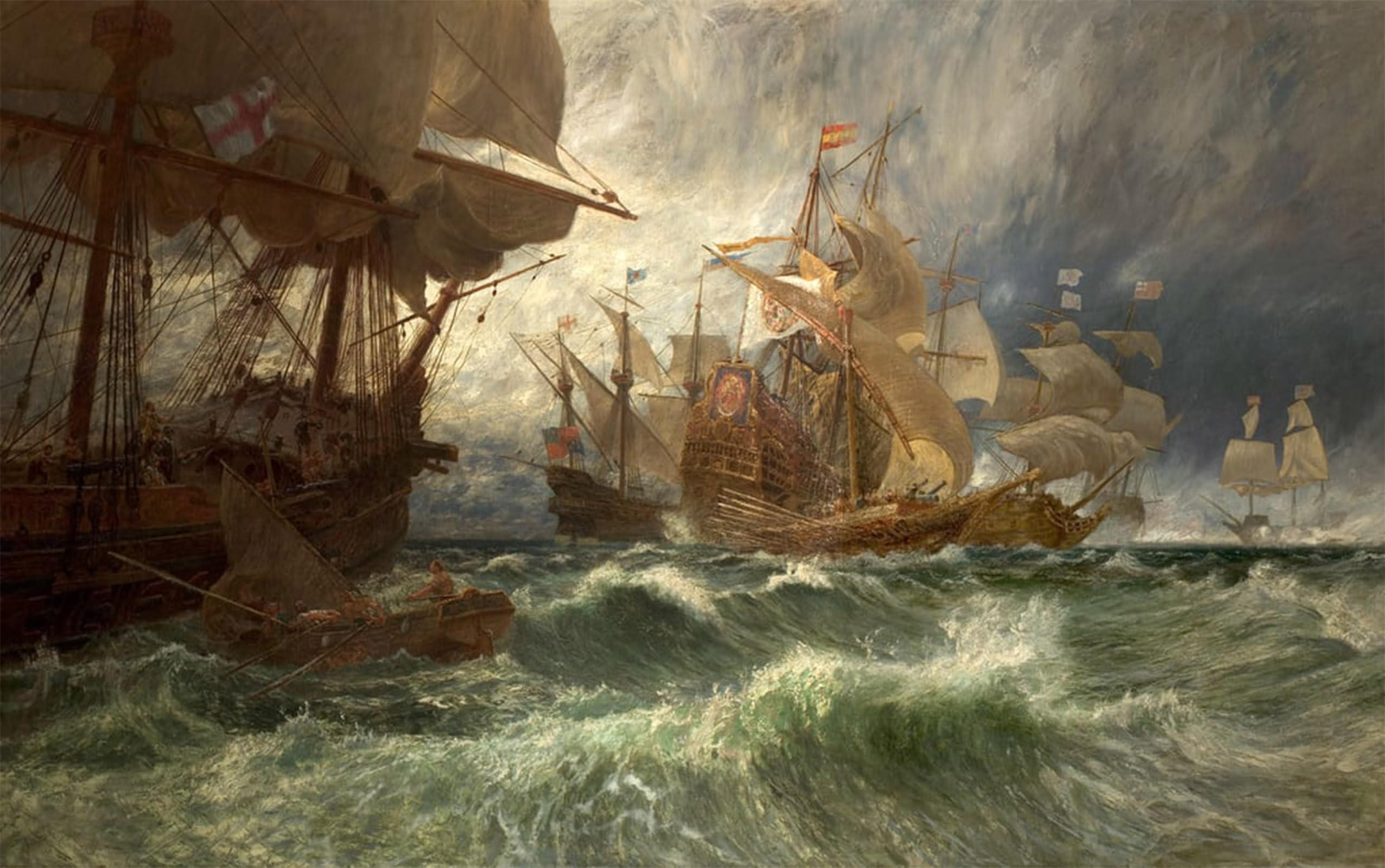 ARTXLXXBN Famous Painting Canvas Artwork Graffiti Print the Summons to Surrender by George Vicat Cole Portrait Canvas Image for Home Decor 60x90cm