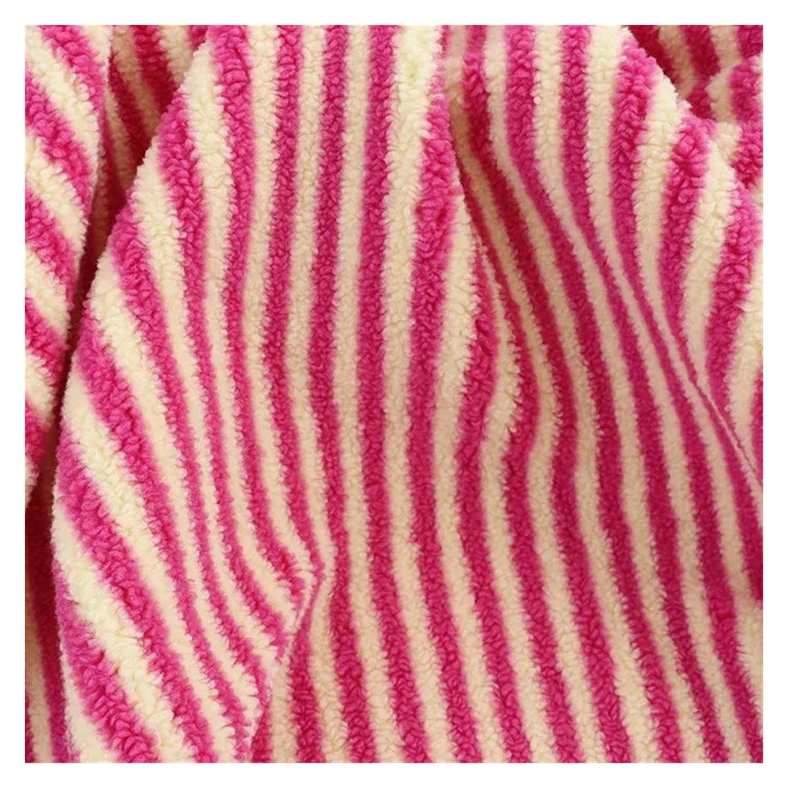 Tejido de forro polar de punto Tela de punto franela invierno con estampado Jacquard terciopelo, ropa cálida, chaqueta, bolsos, zapatos, sombreros, tejido costura(Color 5,90x160cm)