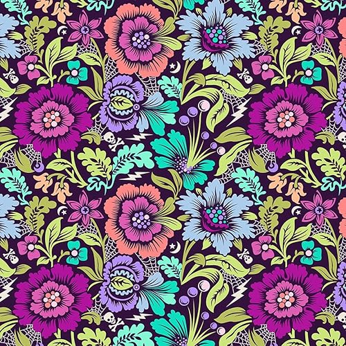 Miniatura 4 de Nightshade Déjà Vu Fat Quarter Bundle (8 piezas) por Tula Pink for Free Spirit 18 x 21 pulgadas (18.0 in x 21.0 in) Cortes de tela DIY Tela de