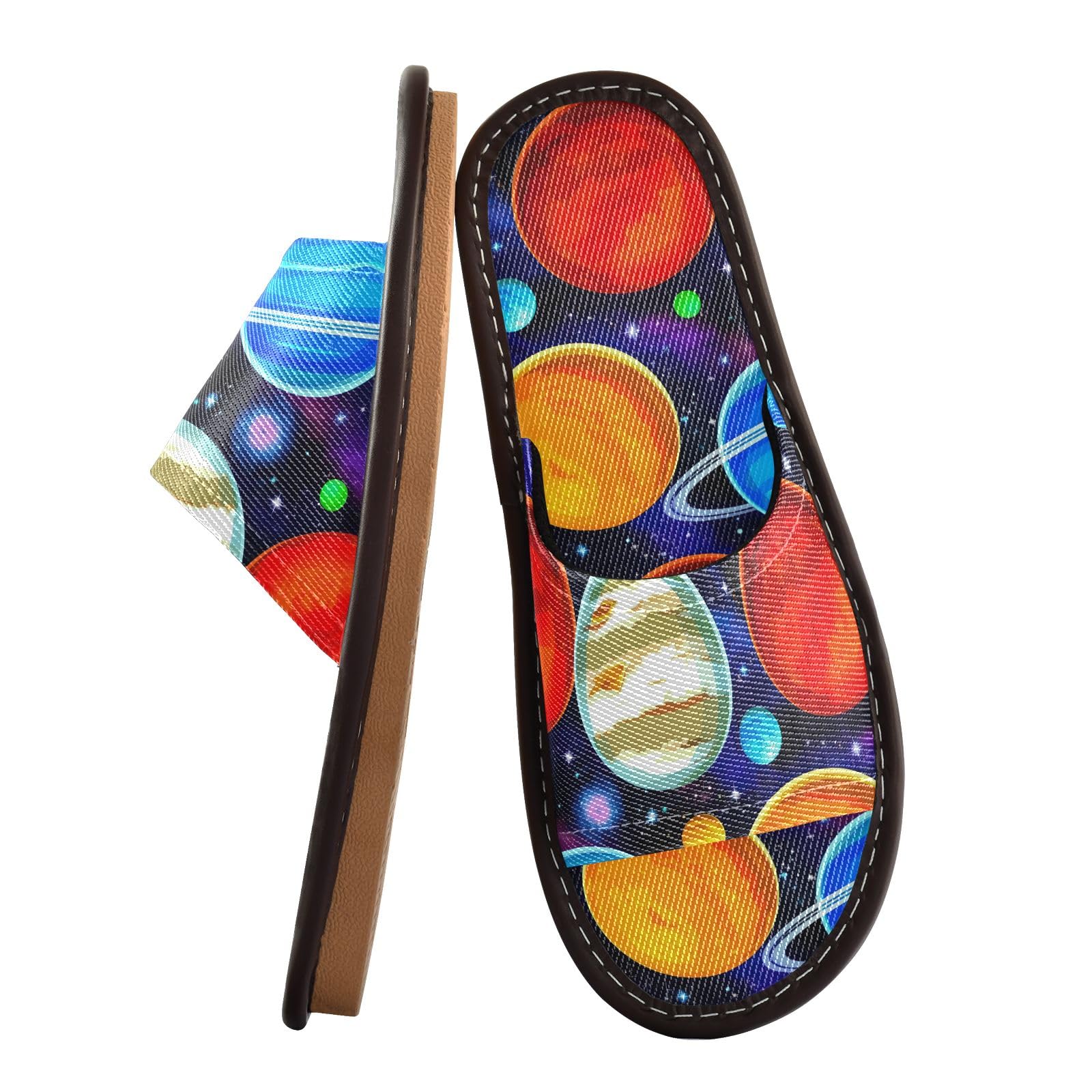 CHIFIGNO Hospital Spa Shoes for Unisex, Reusable Slip-on Slippers with Anti-slip Sole Size 8-8.5