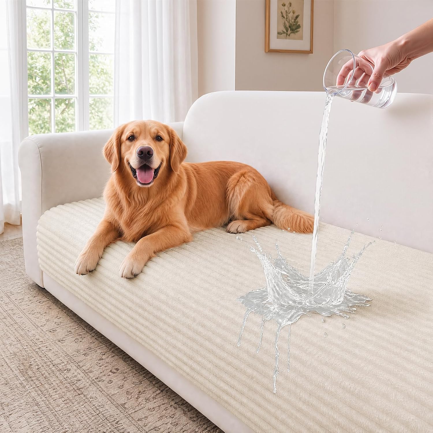 Waterproof Couch Cover for Dogs Anti Slip Pet Couch Covers for Sofa