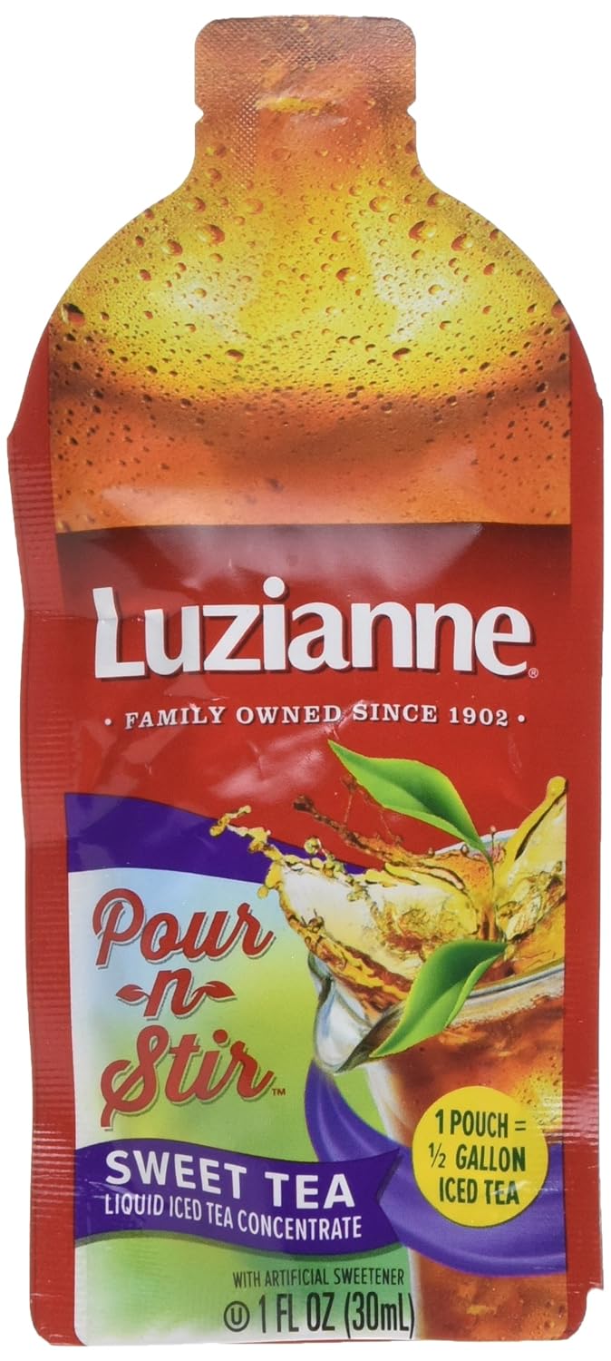 Luzianne PournStir Liquid Iced Tea Concentrate, Sweet Tea, 1 Ounce (Pack of 6