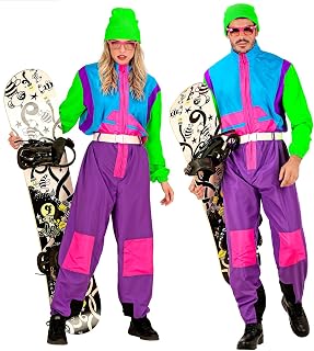 Snowboarder Kostüm "80er Jahre" für Erwachsene | Neon Mehrfarbig