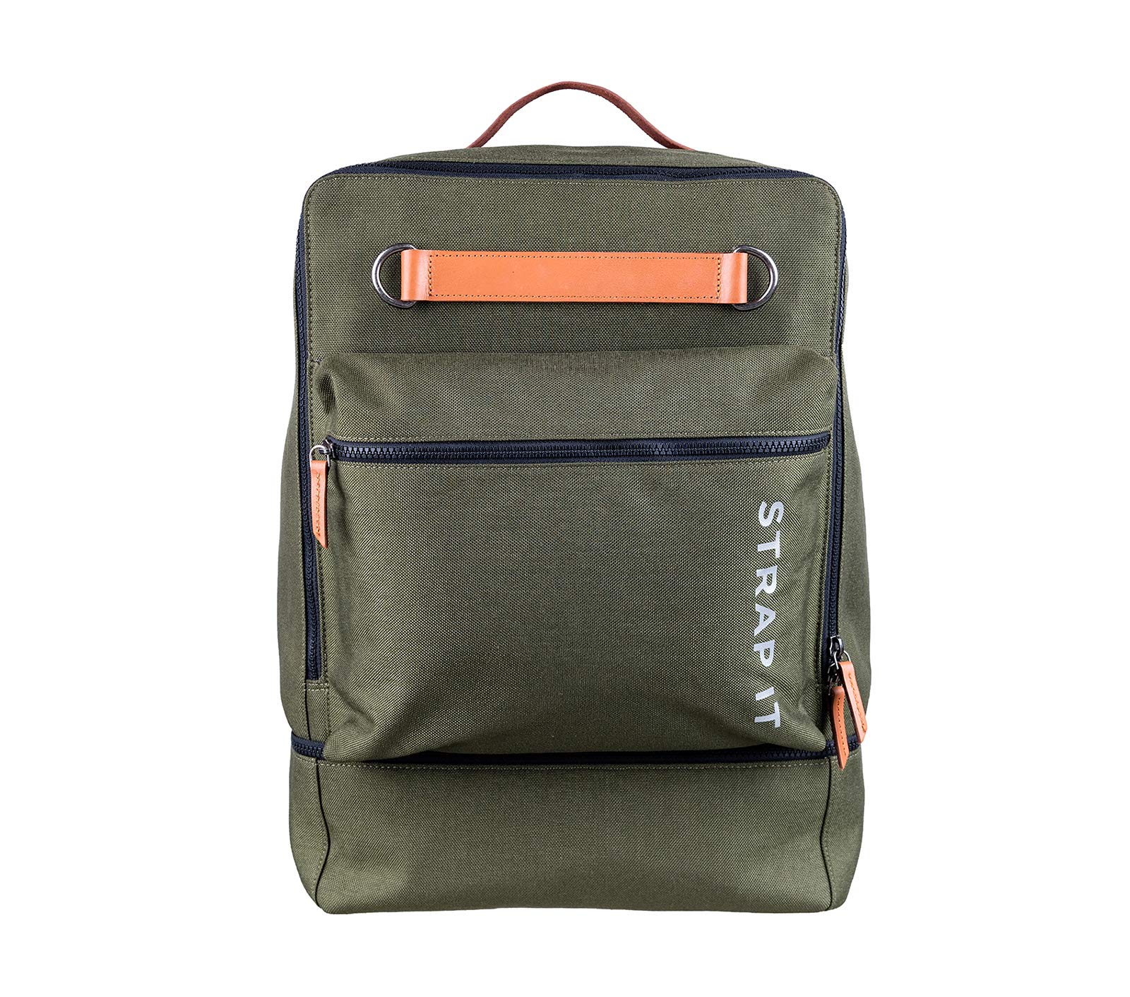 Strap It SLY: Cordura® Day Travel Backpack for upto 15" laptop with Genuine Leather Detailing (Olve) (B08ZNS8FJN) Amazon Price History, Amazon Price Tracker