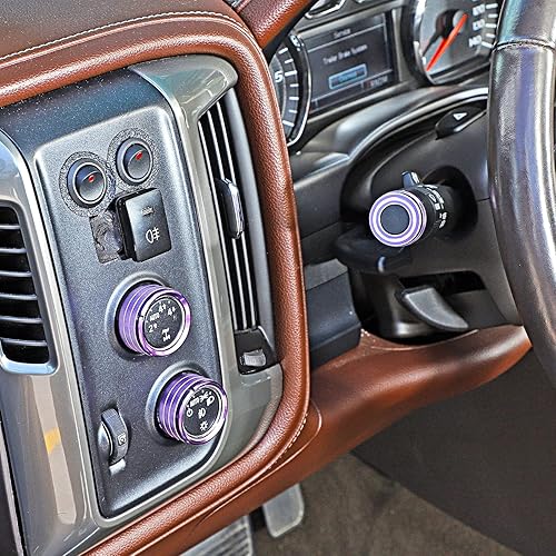 Miniatura 52 de Voodonala Pomos de radio AC para interruptor de aire acondicionado, botón central de consola para interruptor de consola central, moldura para Chevy