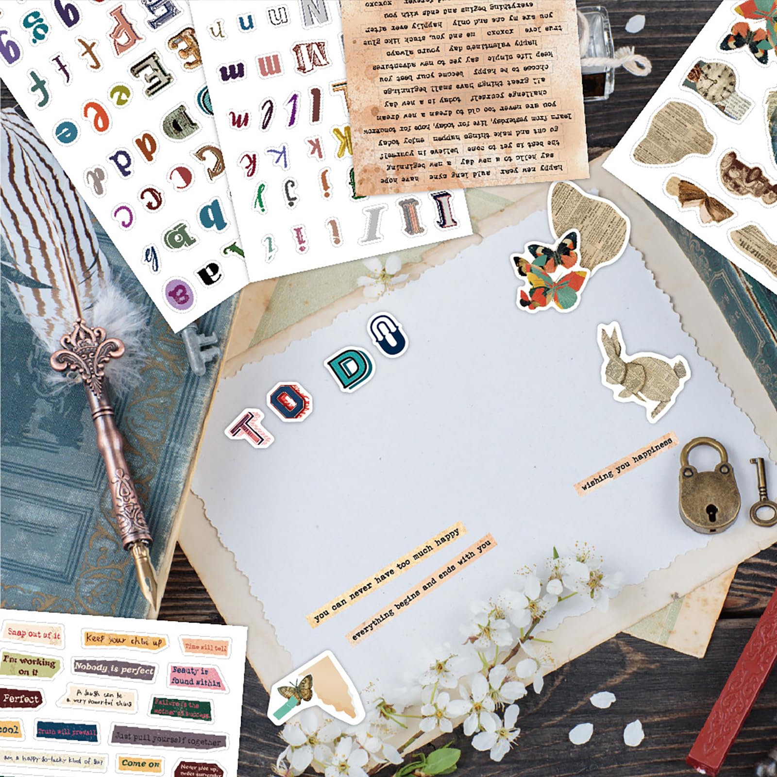 Vintage Washi Stickers & Scrapbook Paper - DIY Crafts -8 Vintage Washi Stickers & Scrapbook Paper - DIY Crafts -8