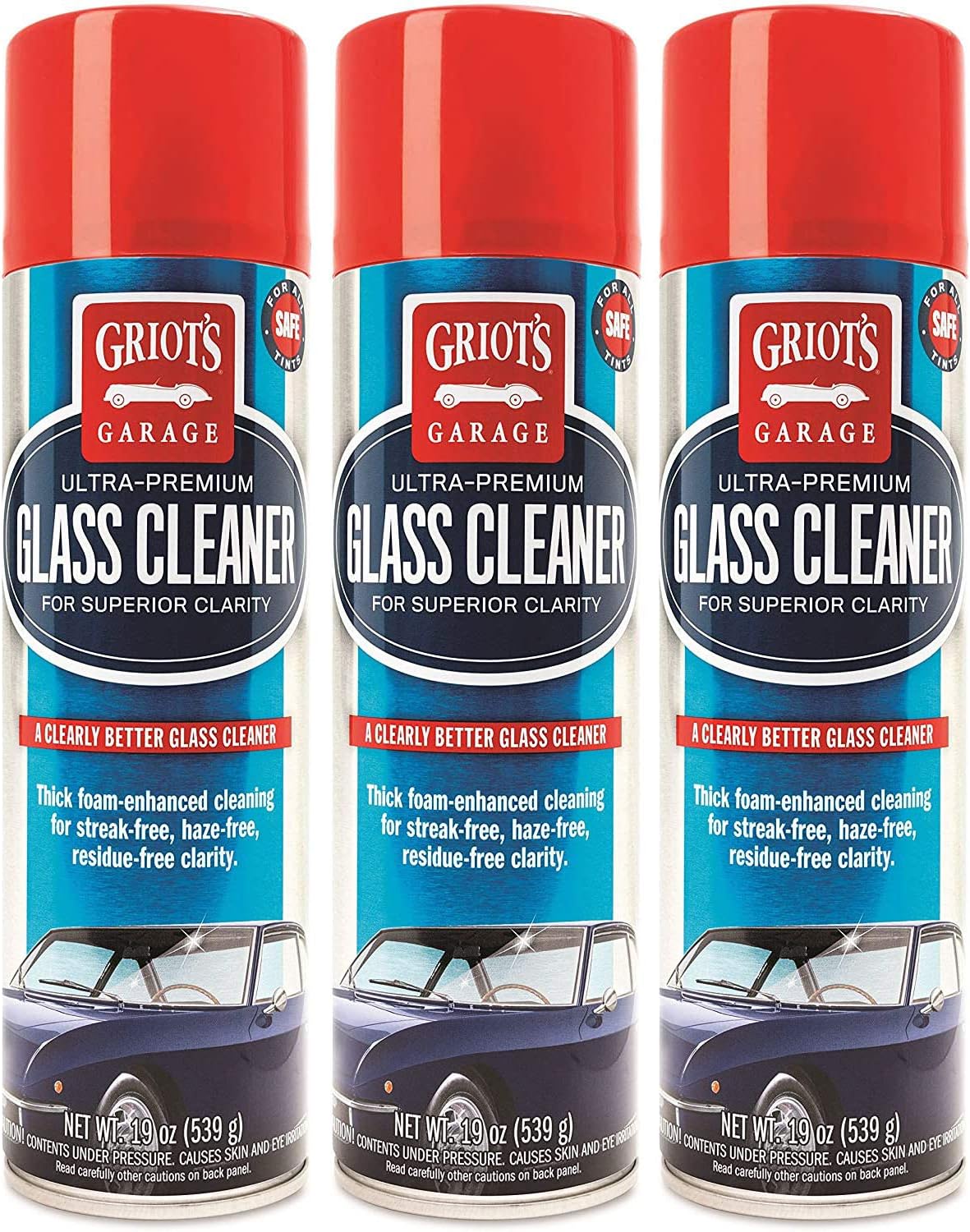 Griots Garage Ultra Premium Glass Cleaner, 19 oz - Case of 3