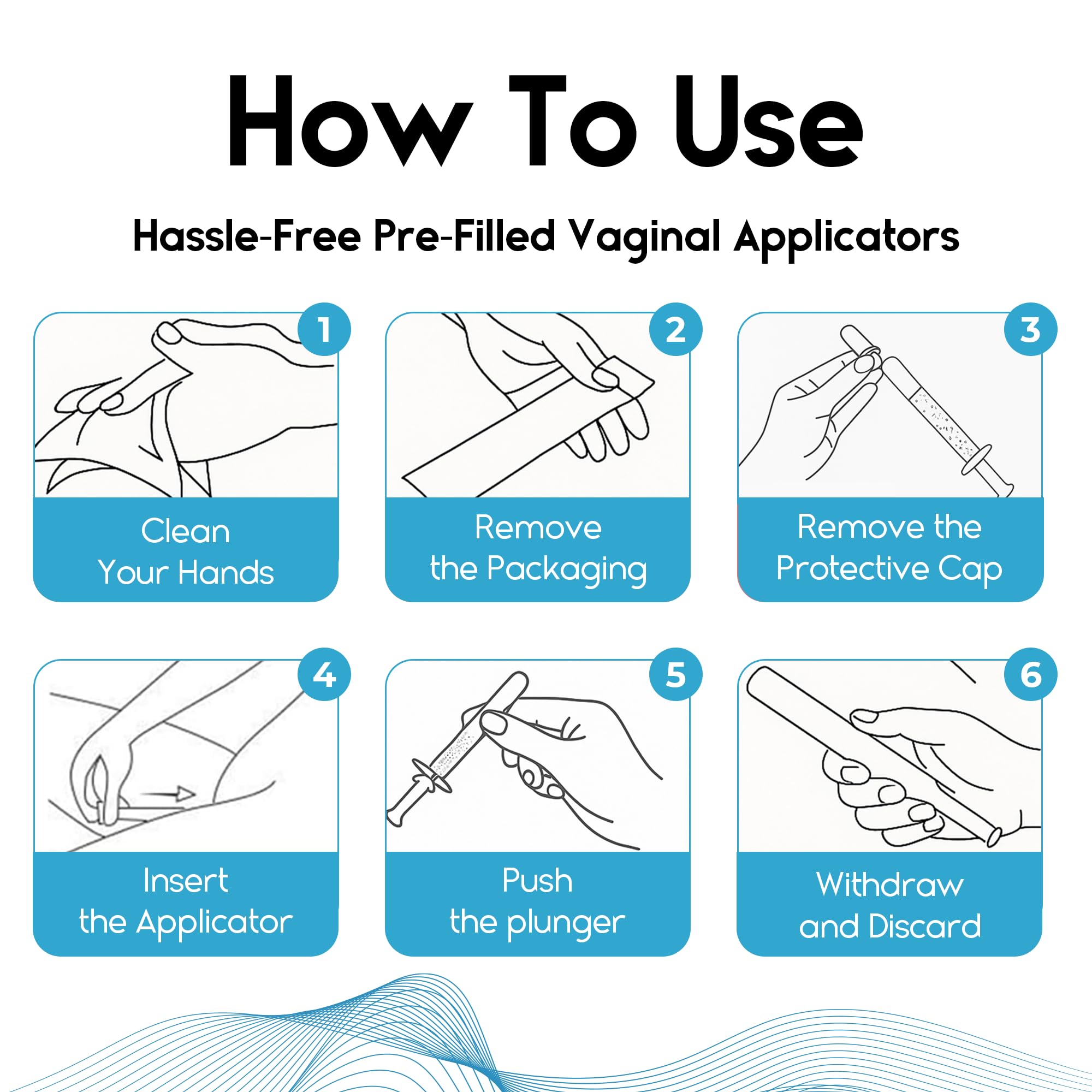 Vaginal Moisturizer Gel for Vagina Health, Moisturizer Applicators for Vaginal Dryness Relief and Long Lasting Wetness - Pre and Post Menopausal - 12 Pre Filled Applicators