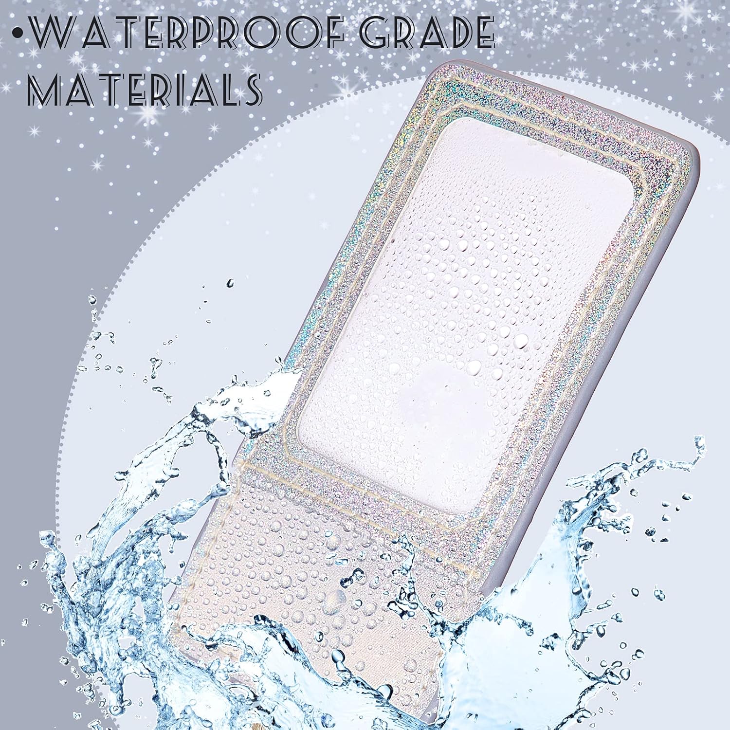 2 Pieces Glitter ID Badge Holder Vertical Badge Clip Key Chain Holder Silicone Card Holder with Clear Window, Key Ring, Metal Clip for Office, Name Card, ID Card (Mermaid Color) - Image 5