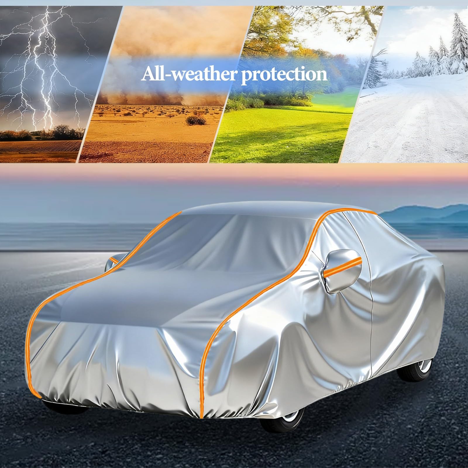 Fundas De Coche para Ford Transit Custom Nugget/Kombi L1 Van 2023-2025, Anti-UV, Resistente Al Polvo Lluvia Nieve protección para Todo Tipo de Clima