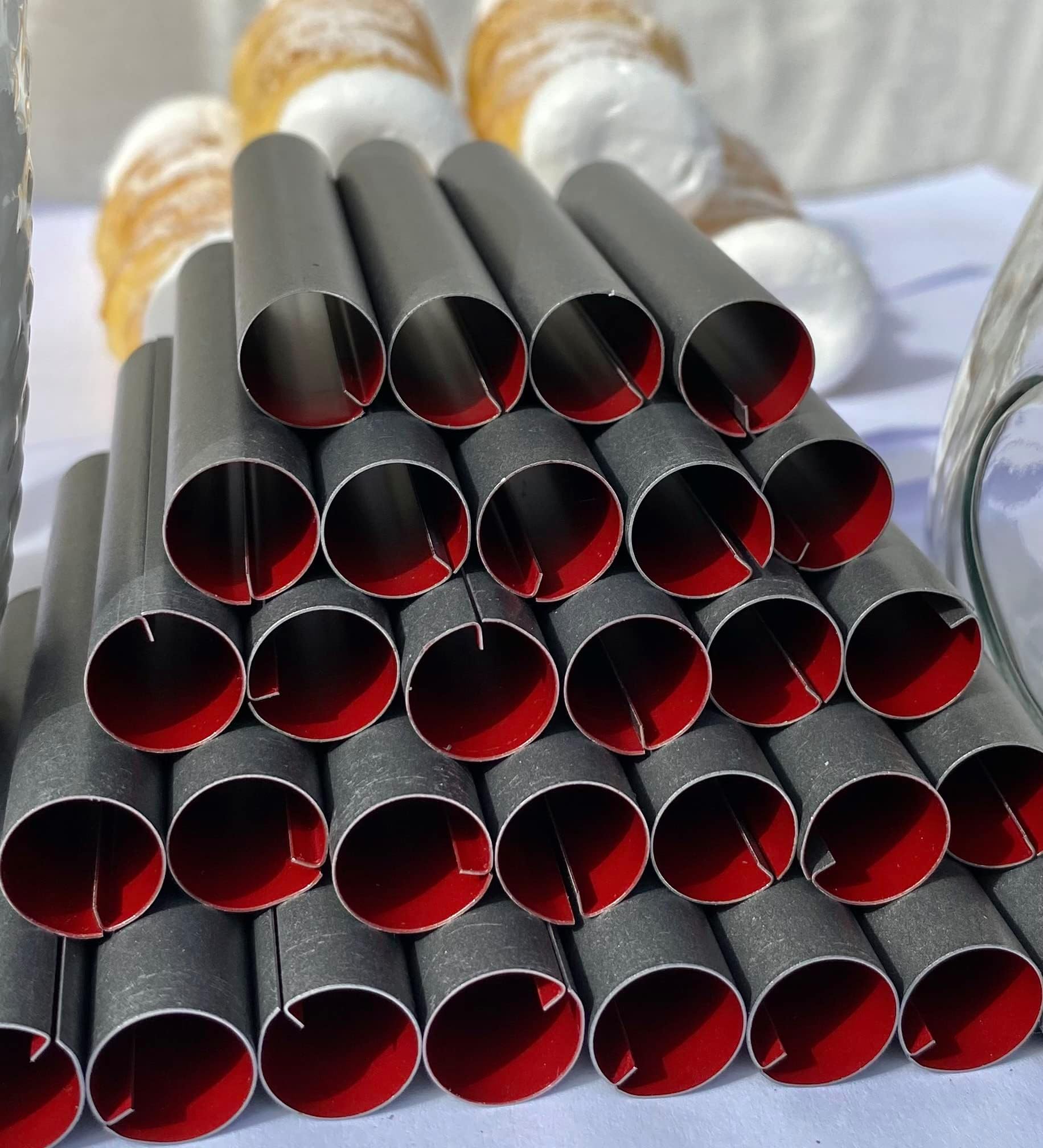 Cannoli Tubes Molds - Cannoli Shells 8 cm/ 3,14"/ 30 pcs Cones Baking Molds Cream Forms - Moulds Non-Stick Coating