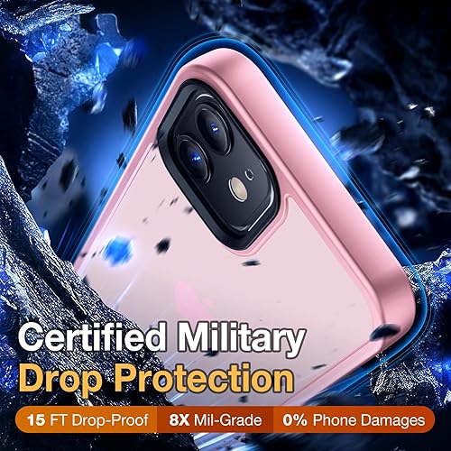 Miniatura 240 de Funda para iPhone 12, a prueba de golpes, para iPhone 12 Pro, protección contra caídas de grado militar, parte trasera dura, delgada, translúcida